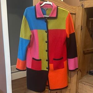 Mendocino Vibrant Pink, Blue, and Green Knit